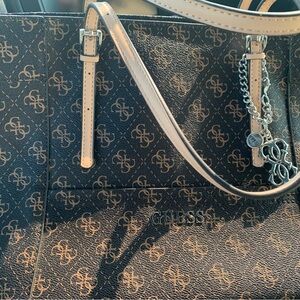 GUESS Black and Tan Women's Bag